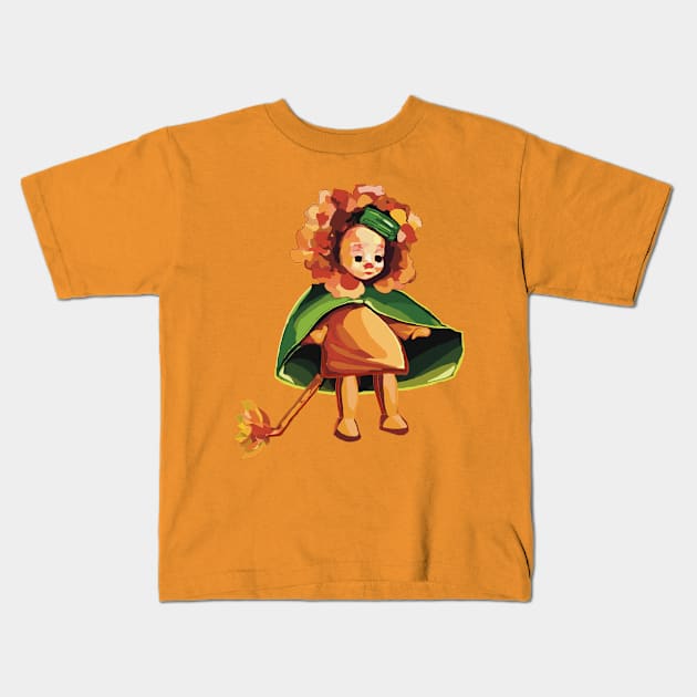 Cute little Cowardly Lion from the Wizard of Oz Kids T-Shirt by Peaceful Pigments